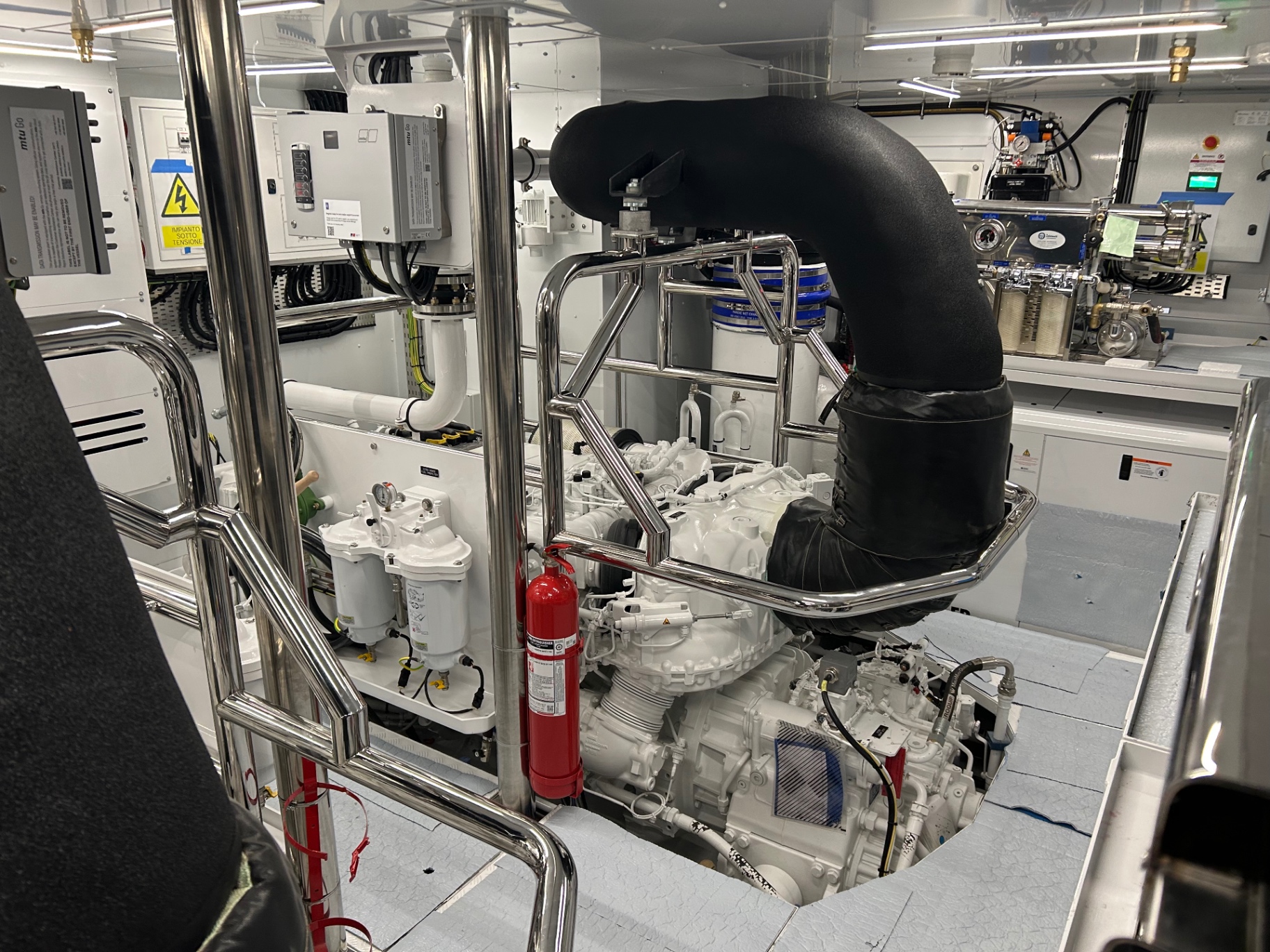 Engine room inspection — MTU main engine and fuel system