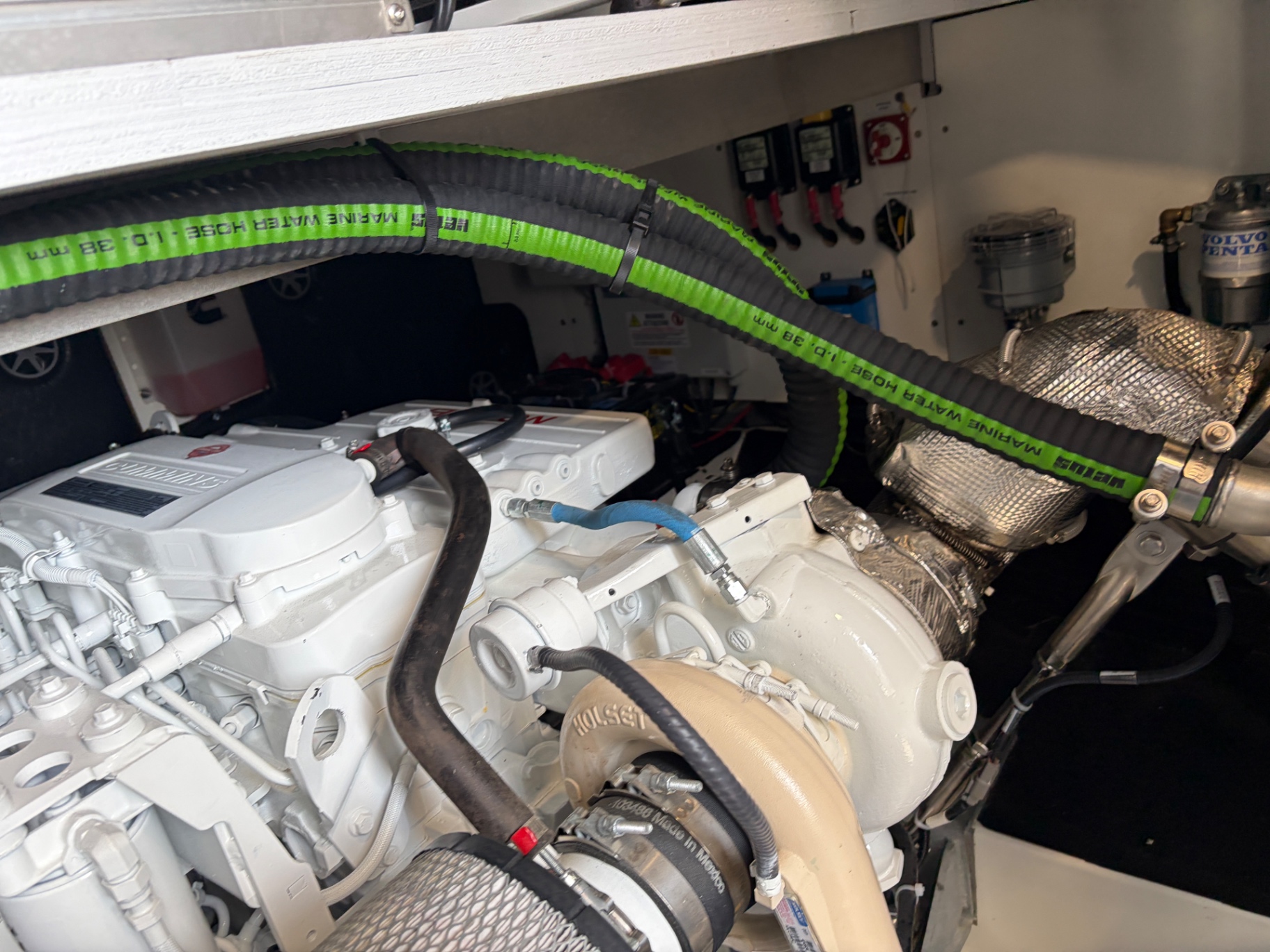 Volvo Penta main engine and exhaust system inspection